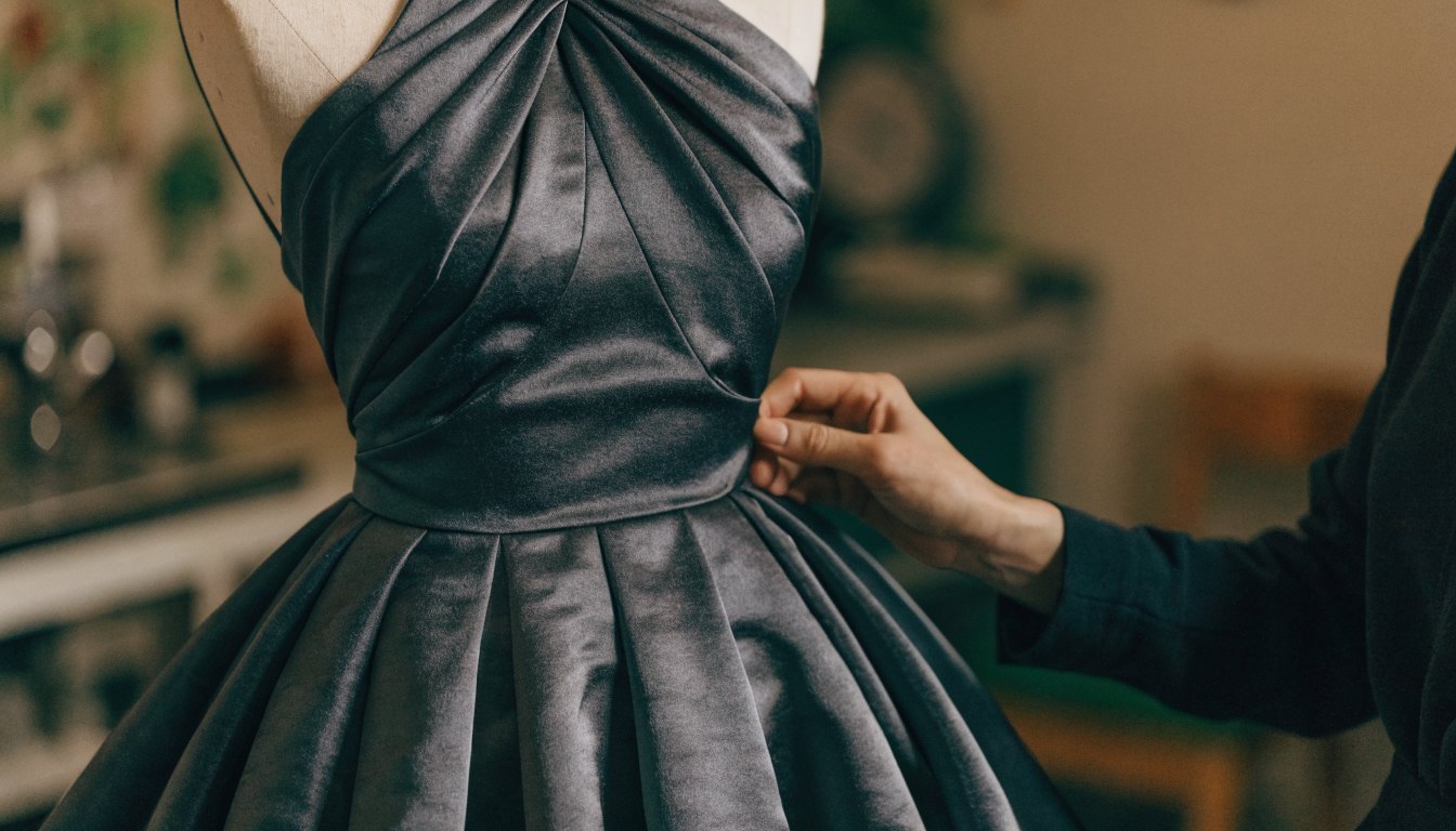Abiye numunesinin manken üzerinde denenerek onaylanması