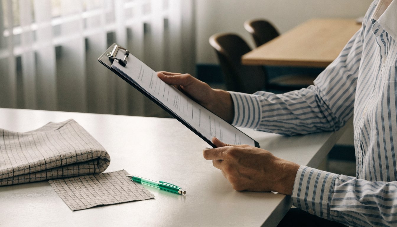 Fason üretim teklifinde yer alması gereken kalemlerin yazılı olduğu kontrol listesi