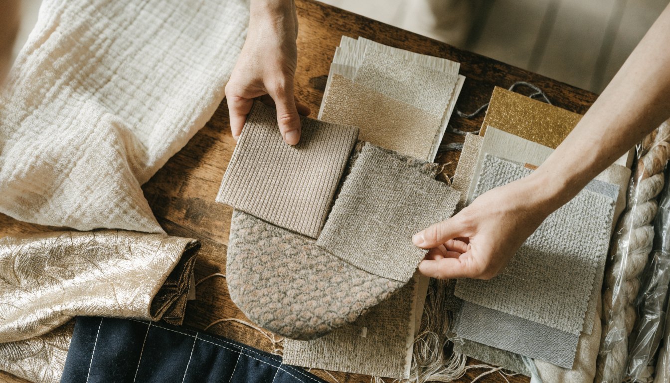 Kumaş onayı için numune parçası ve kumaş kartelası üzerinde yapılan değerlendirme