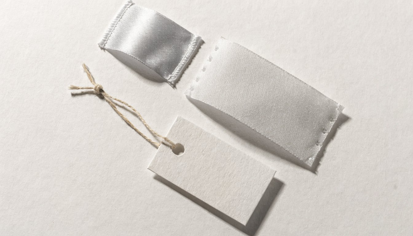 Woven label, care label ve hangtag olmak üzere üç giyim etiketi türü