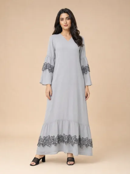 A Kesim Şifon Maxi Elbise
