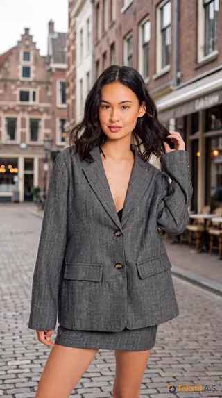 Cepli Oversize Poliviskon Blazer Ceket