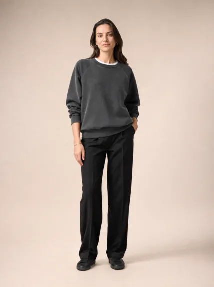 Klasik Kesim Üç İplik Sweatshirt