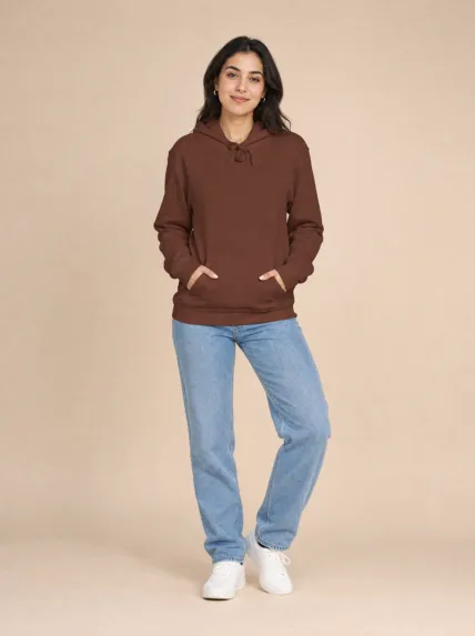 Motif Desenli Kapüşonlu Üç İplik Sweatshirt