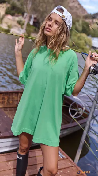 Pamuklu Penye Basic Tişört Tunik