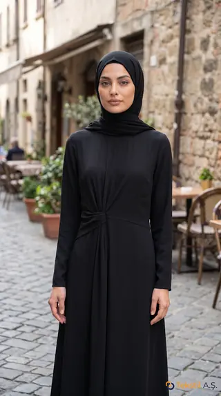 Premium Krep İç Elbise Siyah