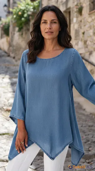 Salaş Kesim Denim Tunik