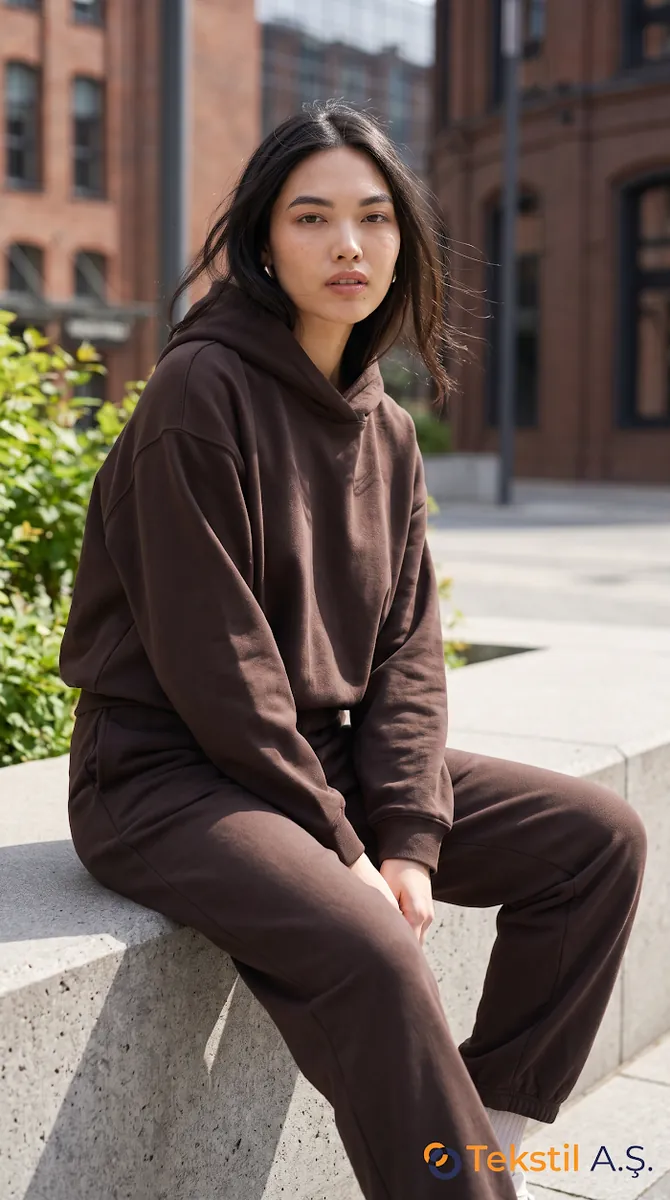 Kapüşonlu Basic İki İplik Sweatshirt - Sweatshırt fason üretim