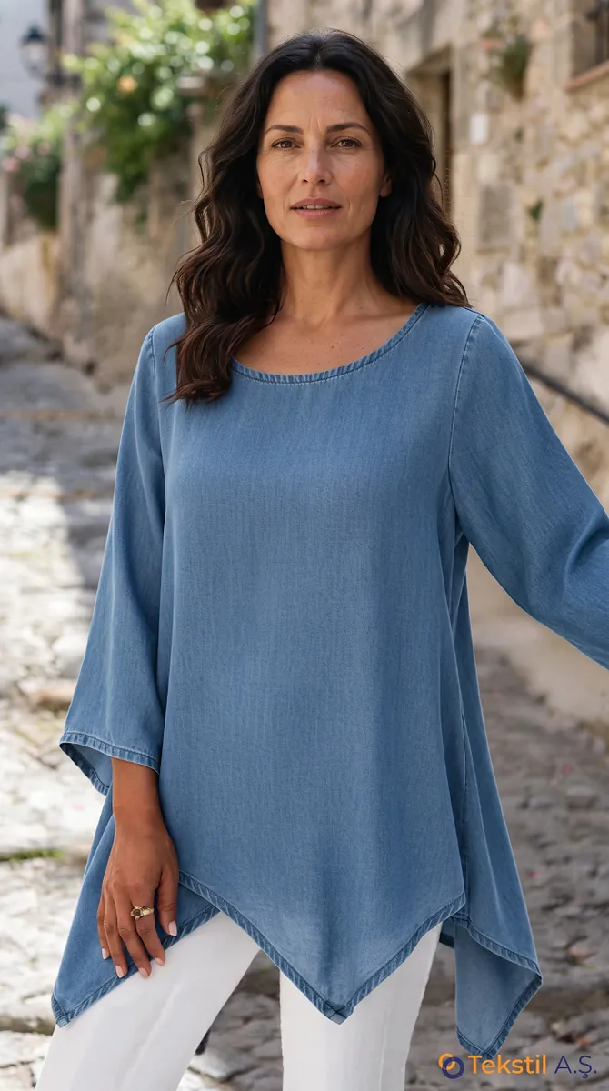 Salaş Kesim Denim Tunik