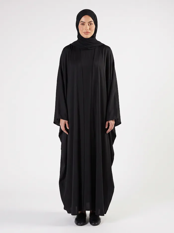 Uçuşan Medine İpeği Kimono Siyah
